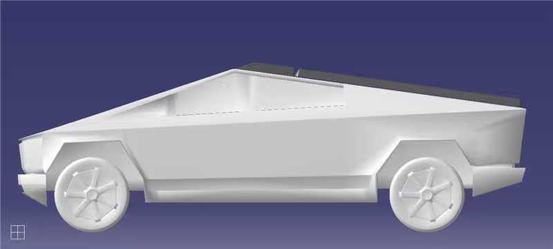 Carbon Fiber Cybertruck Pop-Top Tent Camper