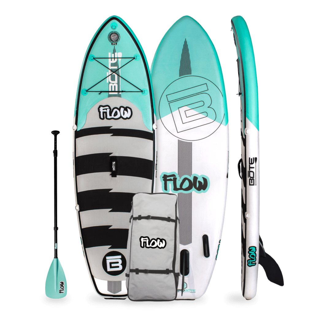 BOTE Flow Aero 8&#39; Native Stripes Kids Inflatable Paddle Board
