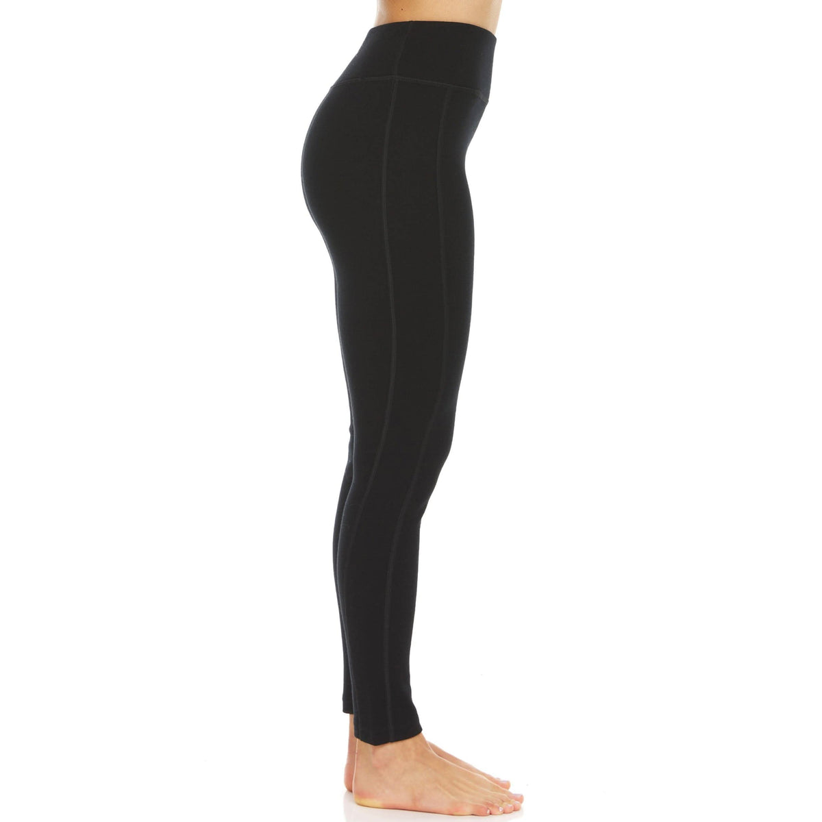 Women's Heavyweight Wool Leggings With Pockets Thermal Base Layer Bottom - 100% Merino Wool