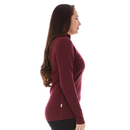 Midweight Women's Wool 1/4 Zip - 100% Merino Wool
