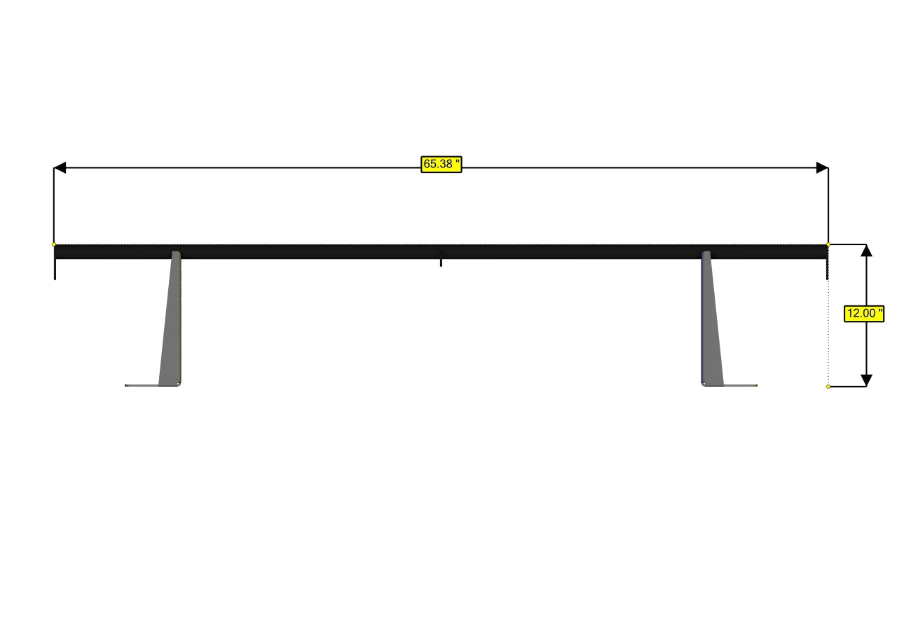 07+, Roof Bar 64" Wide - 12" Lift - High Roof - AC/Vent Cover Restrictions