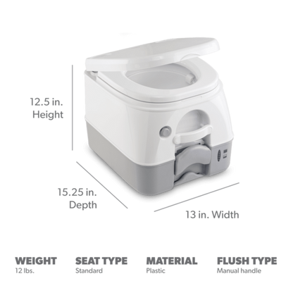 Dometic 972 Portable Toilet - 2.6 Gallon