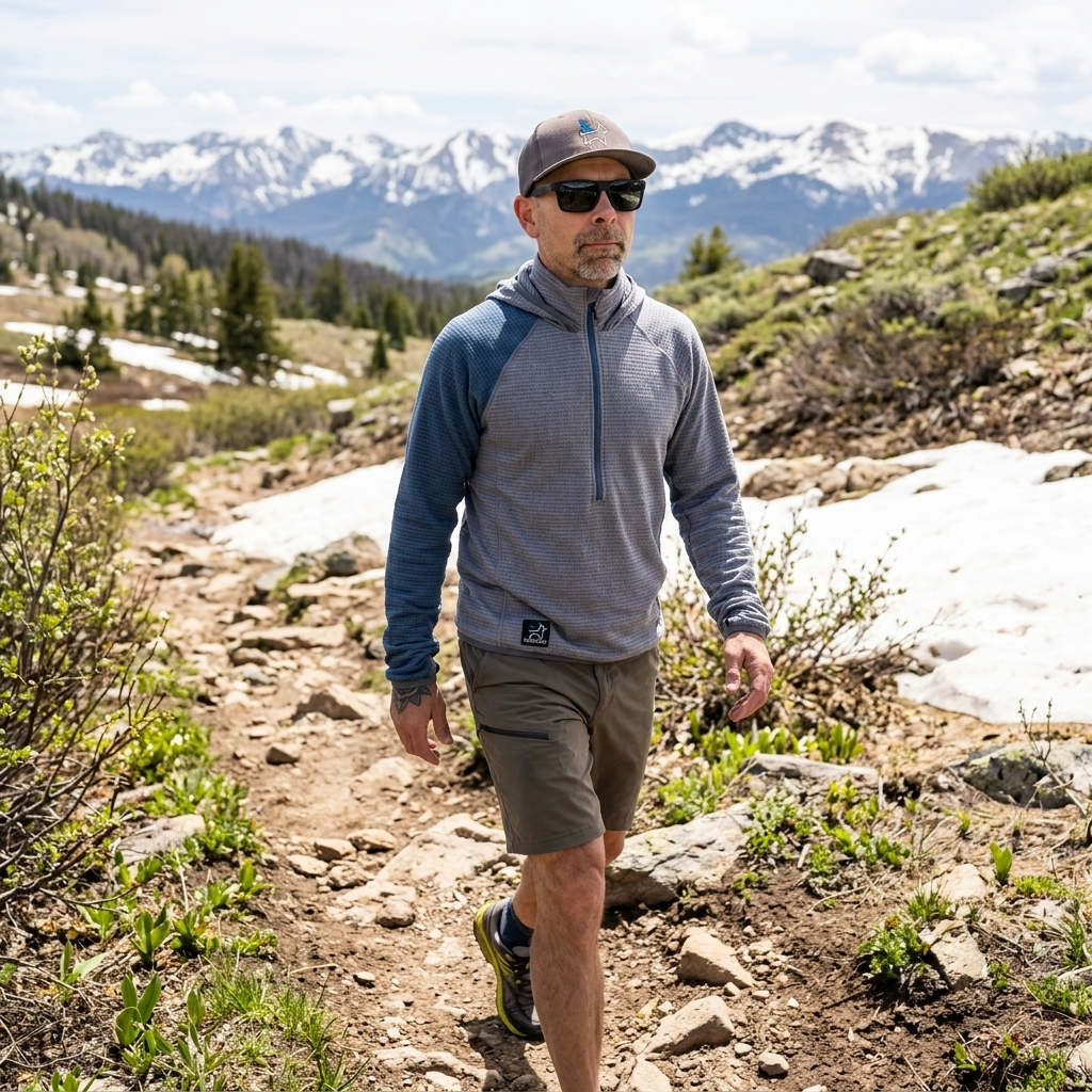 Men's Half-Zip Hooded Pullover AIR 70