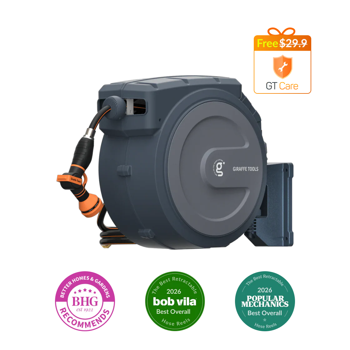 Retractable Garden Hose Reel-1/2in-100ft