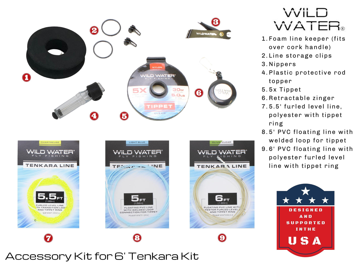 Tenkara Fly Fishing Kit, 6 ft Rod| Wild Water Fly Fishing