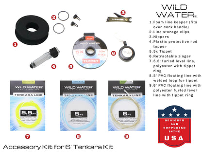 Tenkara Fly Fishing Kit, 6 ft Rod| Wild Water Fly Fishing