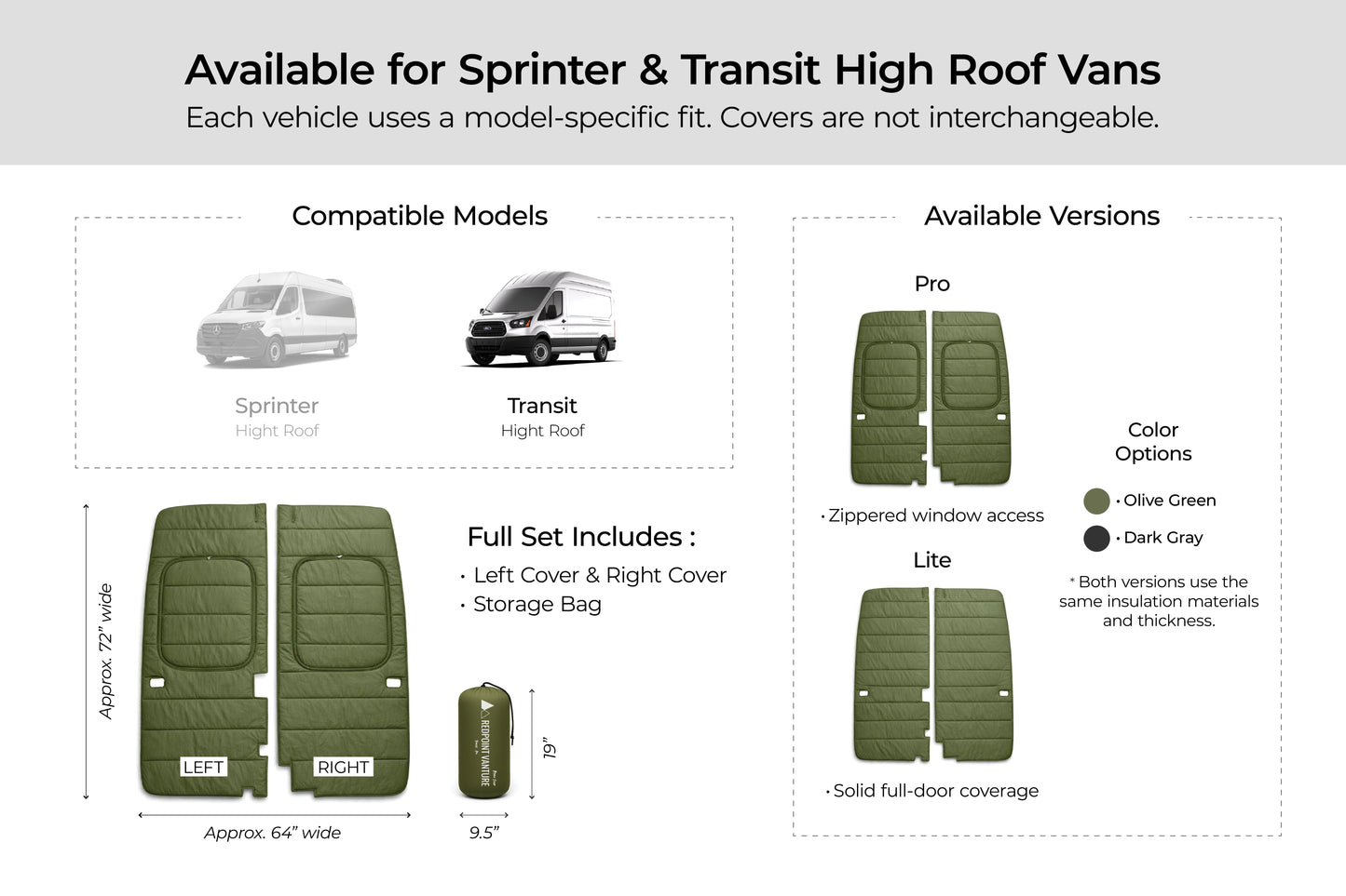 Ford Transit High Roof (2015+) Maxx Cover Lite