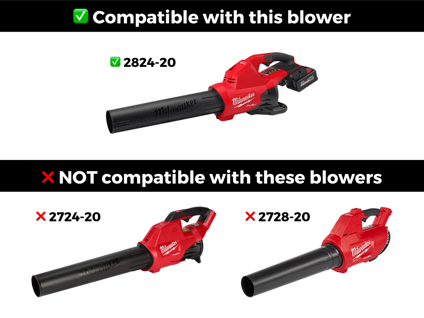 STUBBY® Car Drying Nozzle for Milwaukee M18 FUEL Dual Battery Leaf Blower (2824-20)