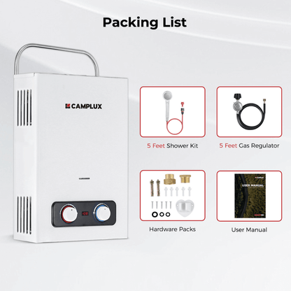 Camplux BD158 Tankless Propane Water Heater Portable