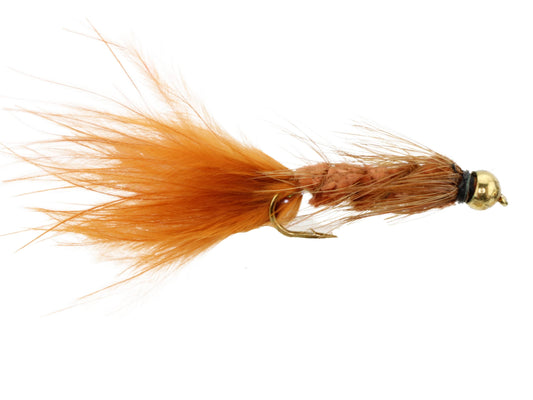 Wooly Bugger w/ Bead Head, Size 10 | Brown | Qty. 6 | Wild Water Fly Fishing