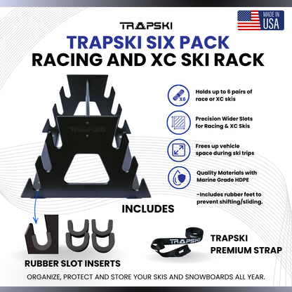 TRAPSKI SIX PACK Racing and XC Ski Rack
