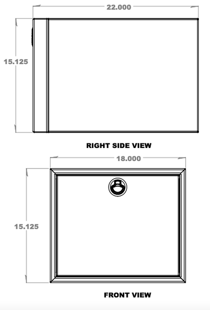 Single Drawer Cabinet 22"x18"x15"