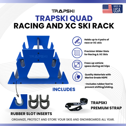 TRAPSKI QUAD Wide Stance Snowboard Rack