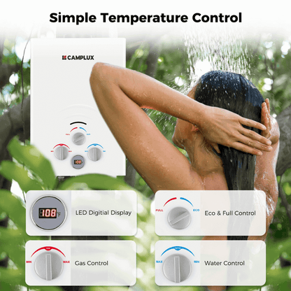 Camplux BW158 Camping Water Heater Propane