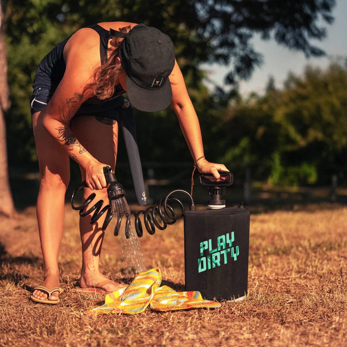 BeachBox Portable Shower Tank - 'Play Dirty' / Black