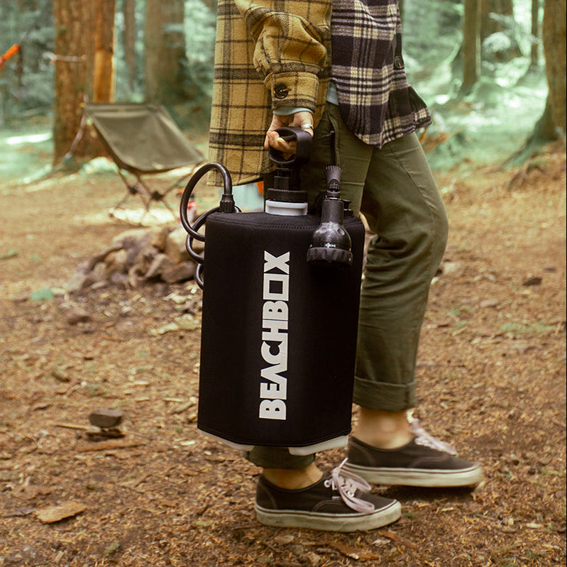 BeachBox Portable Camping Shower Tank - Elevation