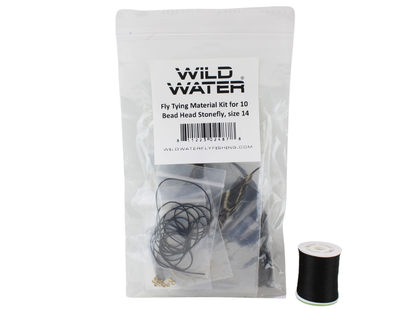 Bead Head Stonefly Fly Tying Material Kit, size 14 | Wild Water Fly Fishing