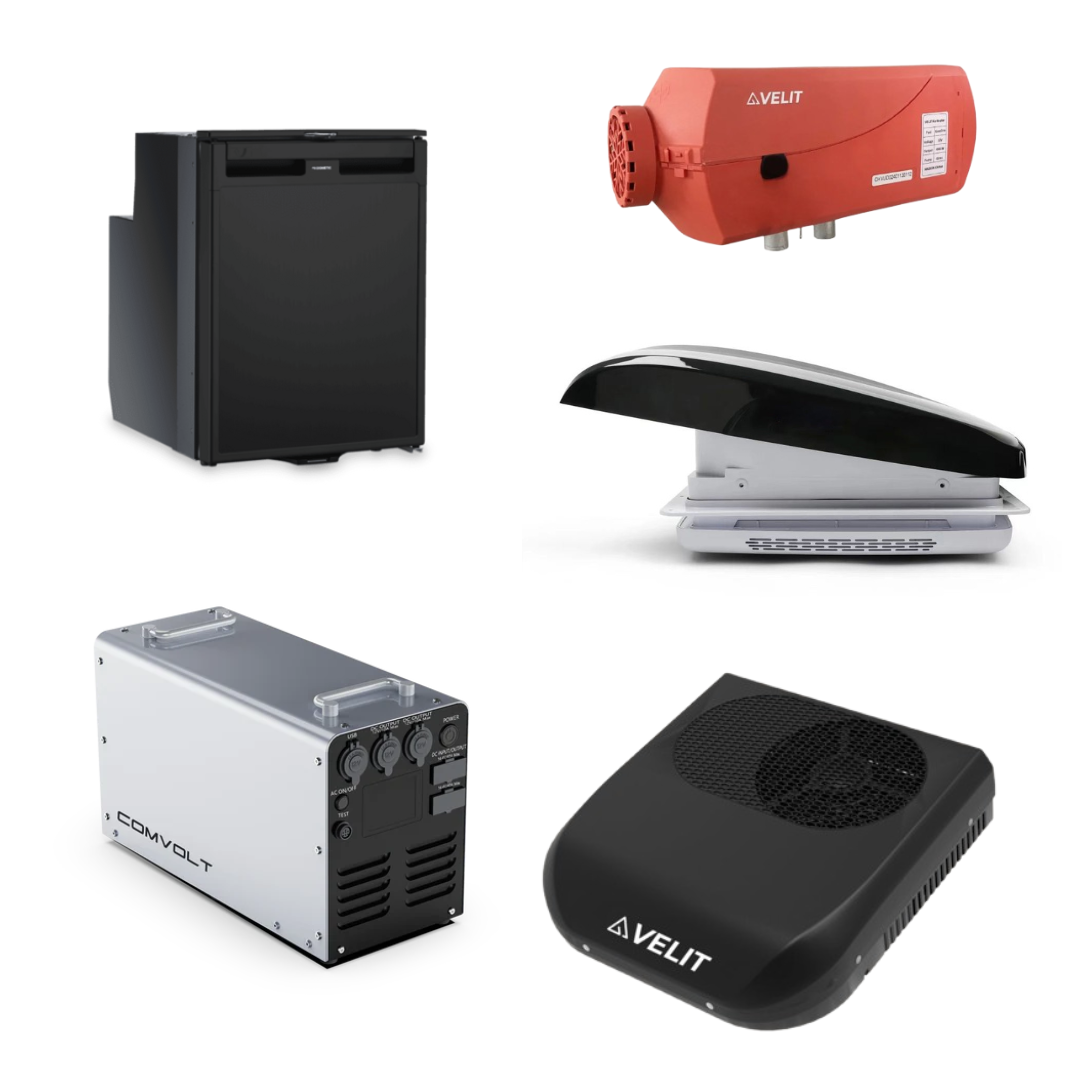 COMVOLT 4200 Kit + VELIT 2000R MINI + VELIT Air Heater + Dometic CRX 80U + Vent Fan