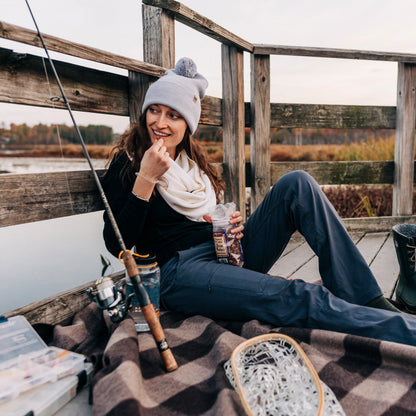 Midweight Merino Wool Knit Pom Beanie | 100% Merino Wool