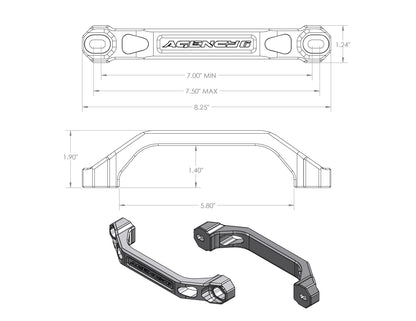 Agency 6 Billet Grab Handles - Pair