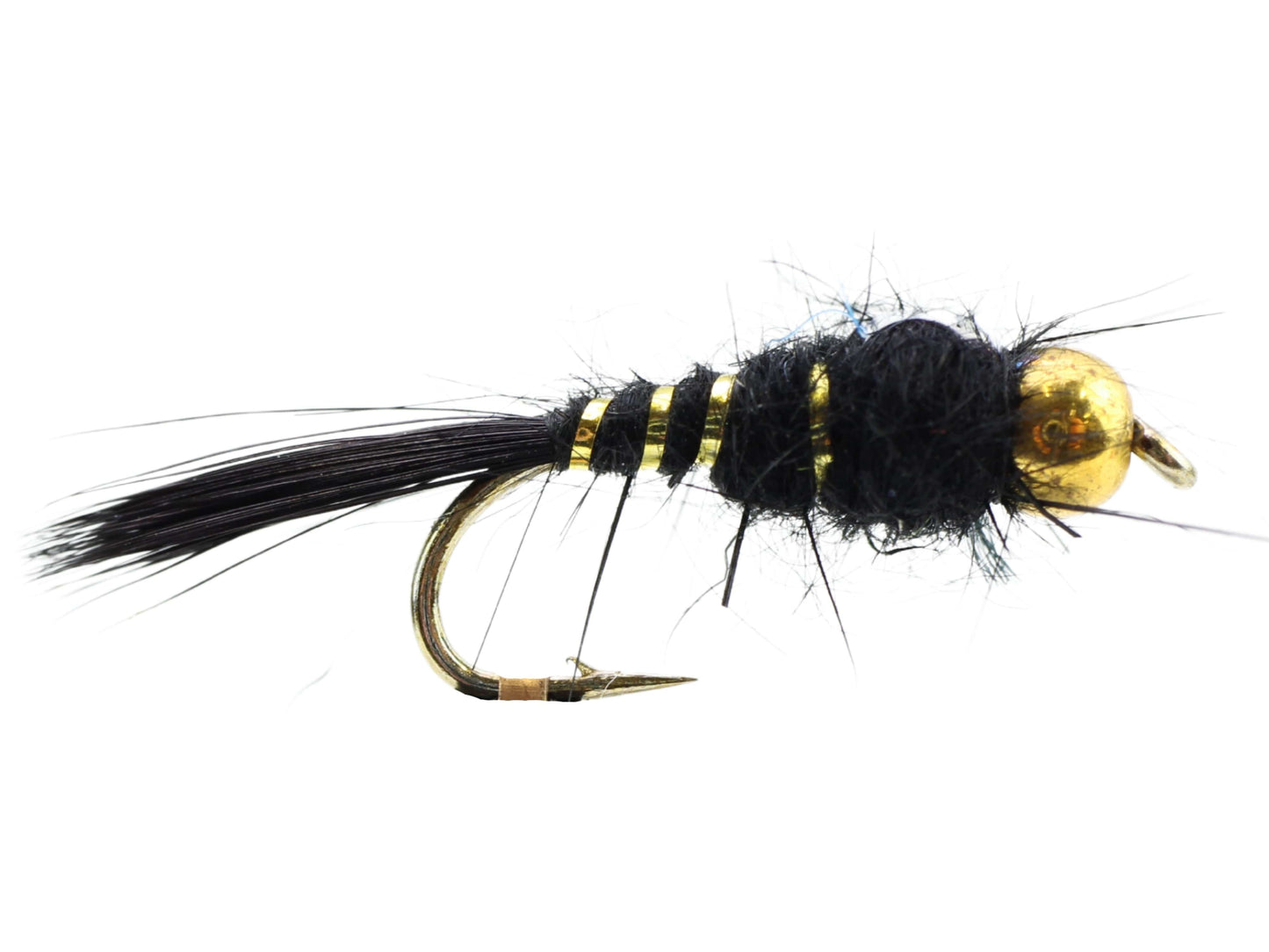 Bead Head Flashback Nymph, Size 12 | Black | Qty. 6 | Wild Water Fly Fishing