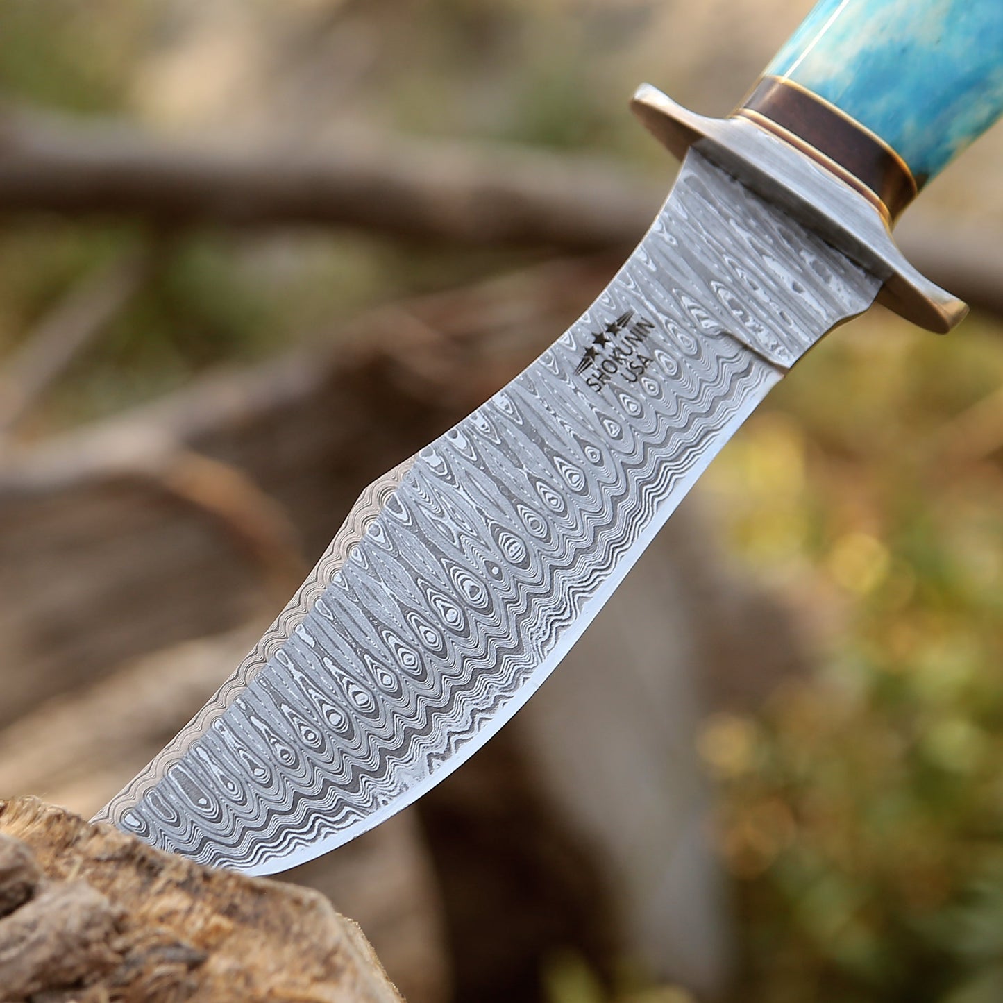 Ultimatum Bowie Knife with Exotic Camel Bone Handle & Sheath