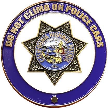 EE-003 California Highway Patrol Civil Unrest Riot CHP No Free Rides Police Car Cruiser Trooper Challenge Coin