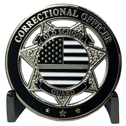 BL5-004 Can't Fix Stupid Old School Prison Guard Correctional Officer CO Corrections Thin Gray Line Challenge Coin