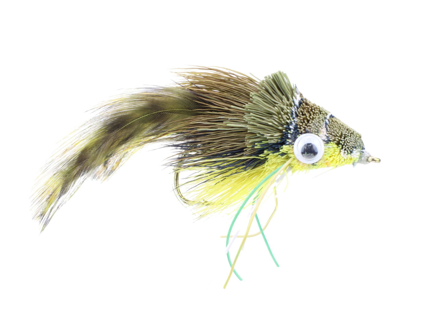 Frog Deer Hair Diver, Size 2 | Green Camo | Qty. 2 | Wild Water Fly Fishing