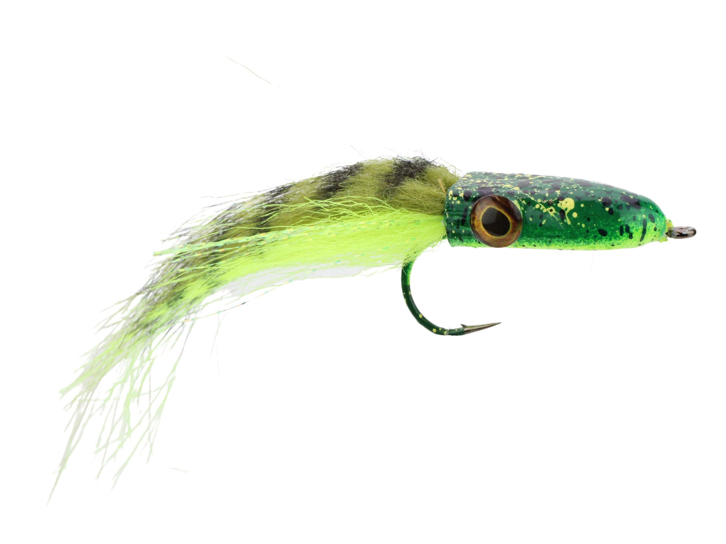 Snake Head Popper, Size 2/0 | Camo Frog Pattern | Qty. 2 | Wild Water Fly Fishing