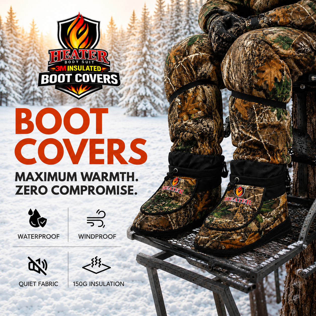 Heater Body Suit Boot Covers Windproof & Waterproof