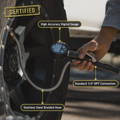 FlowPro® Digital Tire Inflator with Pressure Gauge - 200 PSI