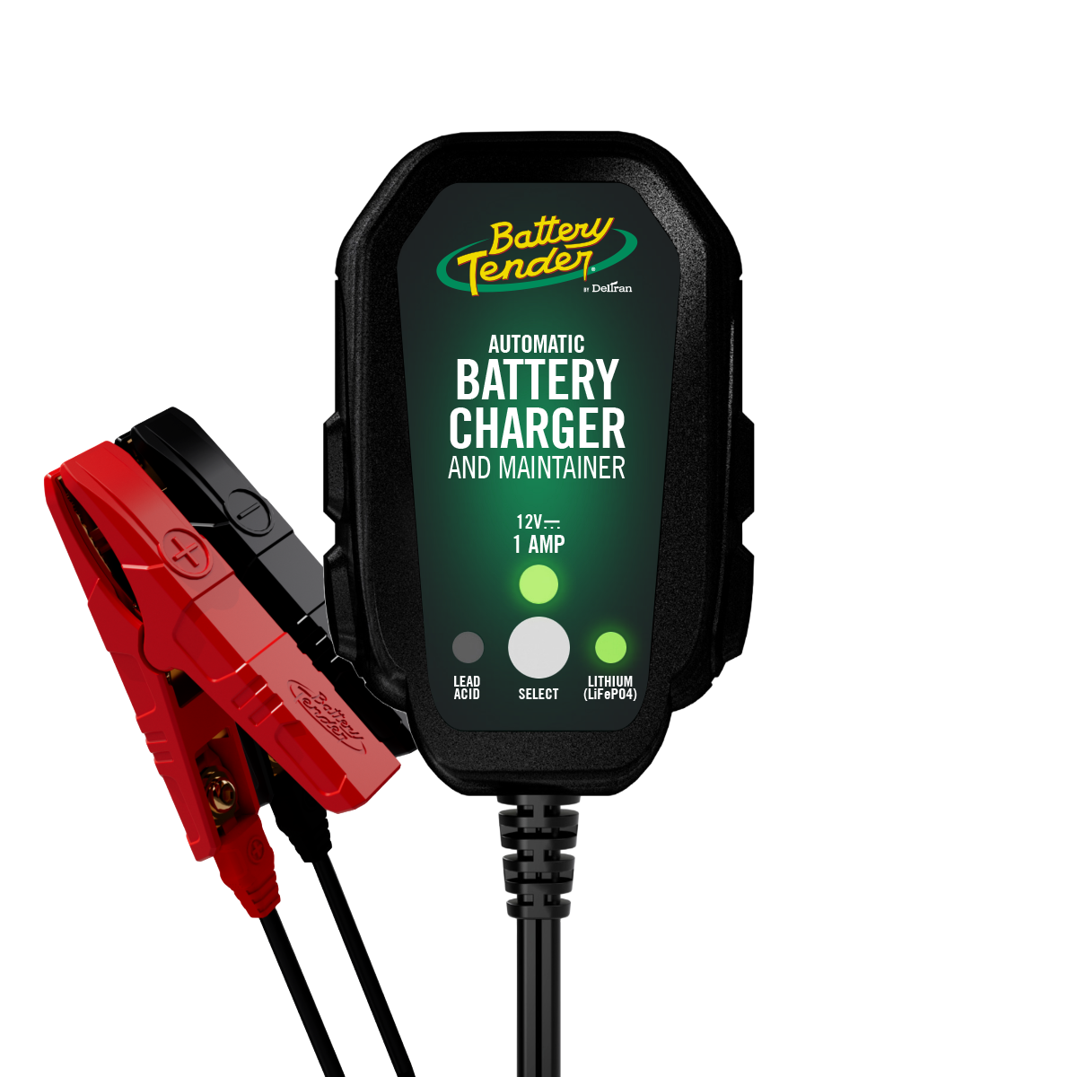 Battery Tender Junior 800mA 12V Selectable Chemistry Battery Charger and Maintainer