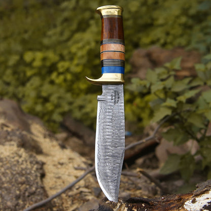 Skywalker Custom Hunting Knife with Bone & Wood Composite Handle