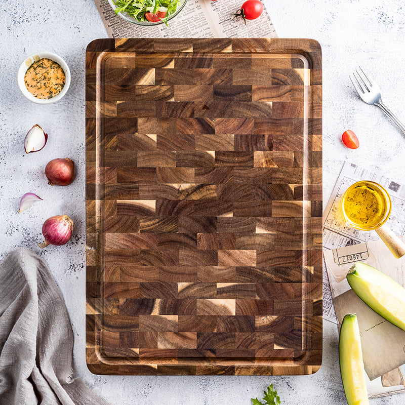 Personalized Double-Sided Walnut End Grain Cutting Board