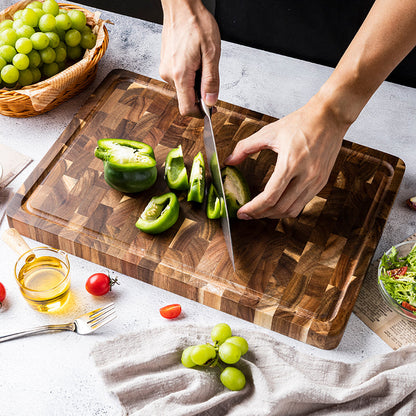 Personalized Double-Sided Walnut End Grain Cutting Board