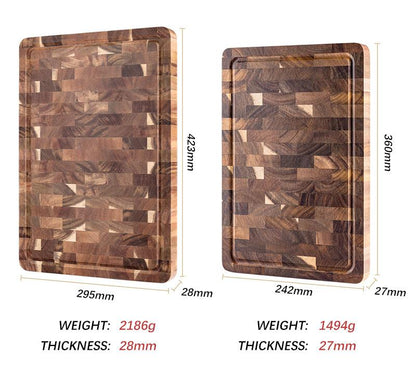 Personalized Double-Sided Walnut End Grain Cutting Board