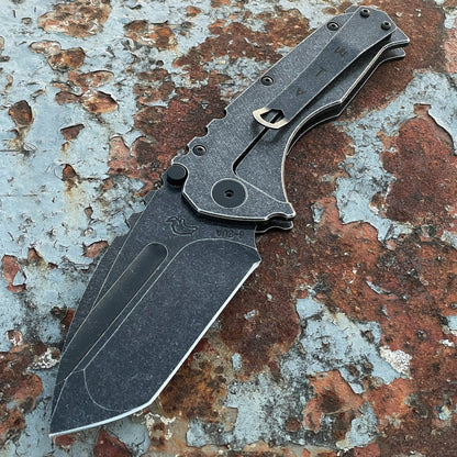 Triton Aus-8 Japanese Steel Tanto Pocket Knife with Clip