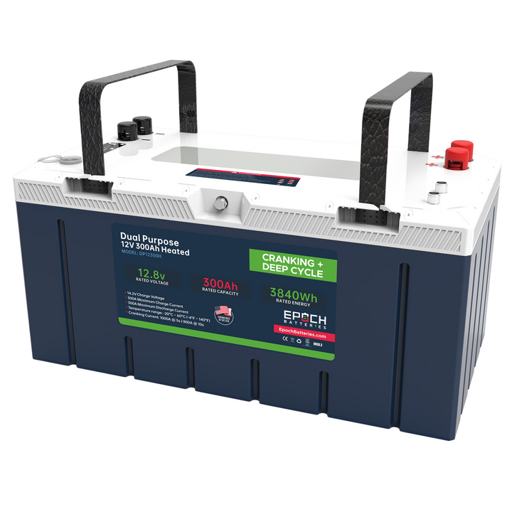 Epoch 12V 300Ah Pro Series - LiFePO4 Cranking & Deep Cycle Lithium Battery (Dual Purpose)