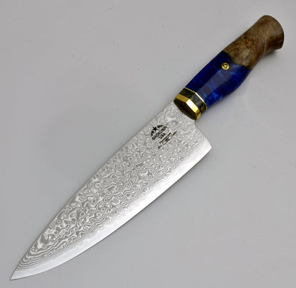 Shinobi VG10 Damascus Chef Knife 8" with Exotic Olive Wood Handle