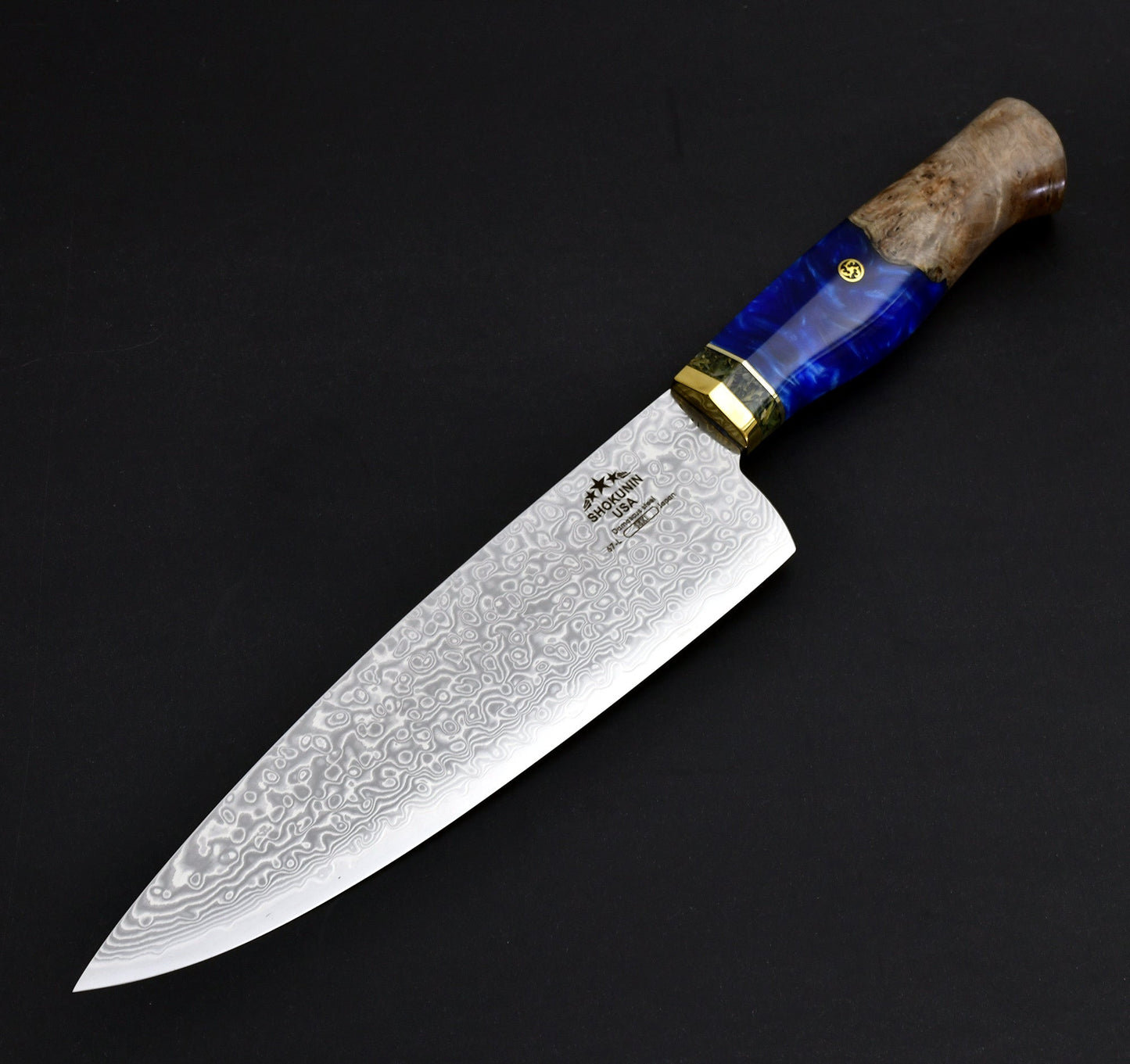 Shinobi VG10 Damascus Chef Knife 8" with Exotic Olive Wood Handle