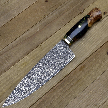 Protivo VG10 Chef Knife, Damascus Chef Knife with Olive Wood Handle