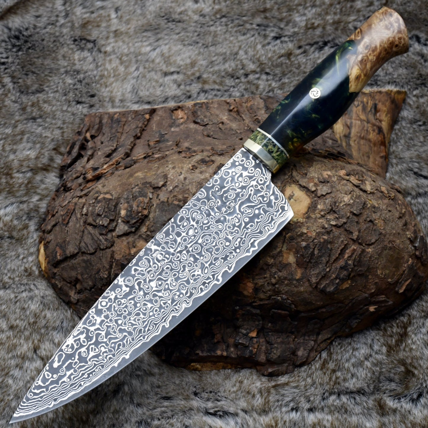 Protivo VG10 Chef Knife, Damascus Chef Knife with Olive Wood Handle