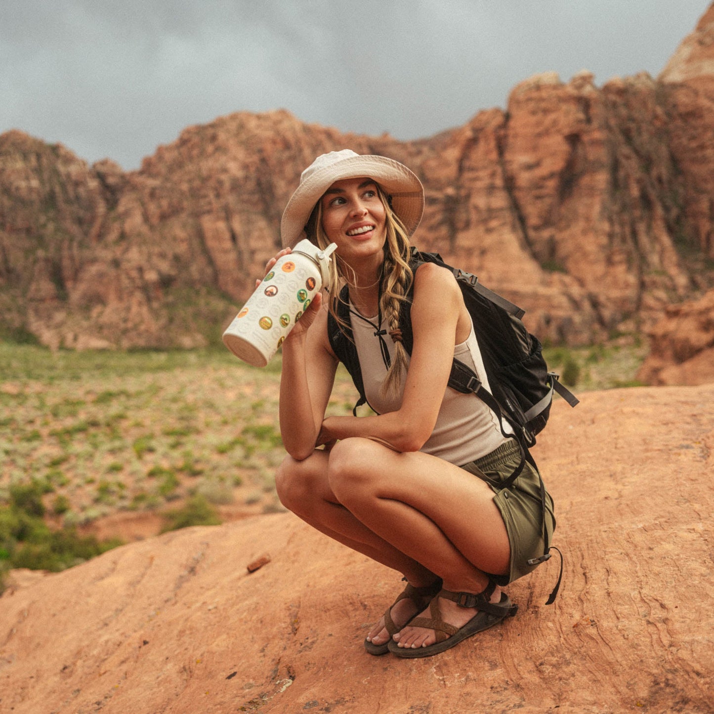National Park Sticker Bottle | Insulated - Sandstone