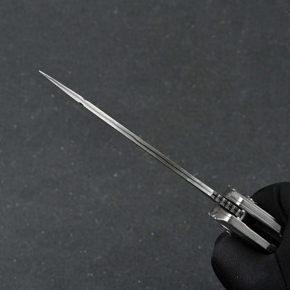 Ironbark Japanese Pocket Knife With VG-10 Damascus & Exotic Red Sandalwood Handle, Clip & Sheath