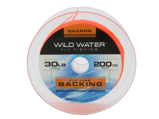 Dacron Backing, 30# | 200 yards | Bright Orange | Wild Water Fly Fishing