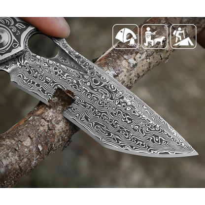 Magnum VG10 Damascus Pocket Knife with Exotic Red Sandal Wood Handle