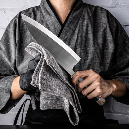 Crystal Damascus Chef's Knife with Exotic Ebony Wood Handle