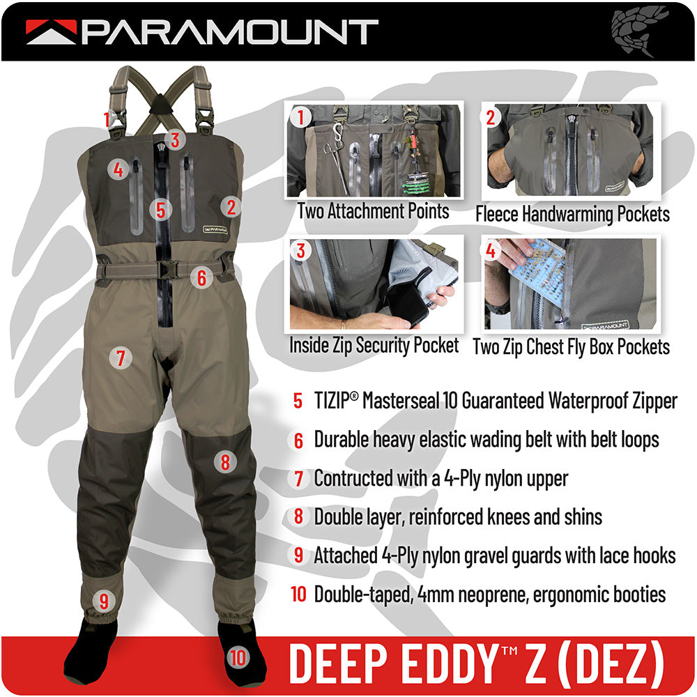 DEEP EDDY Zippered Breathable Wader