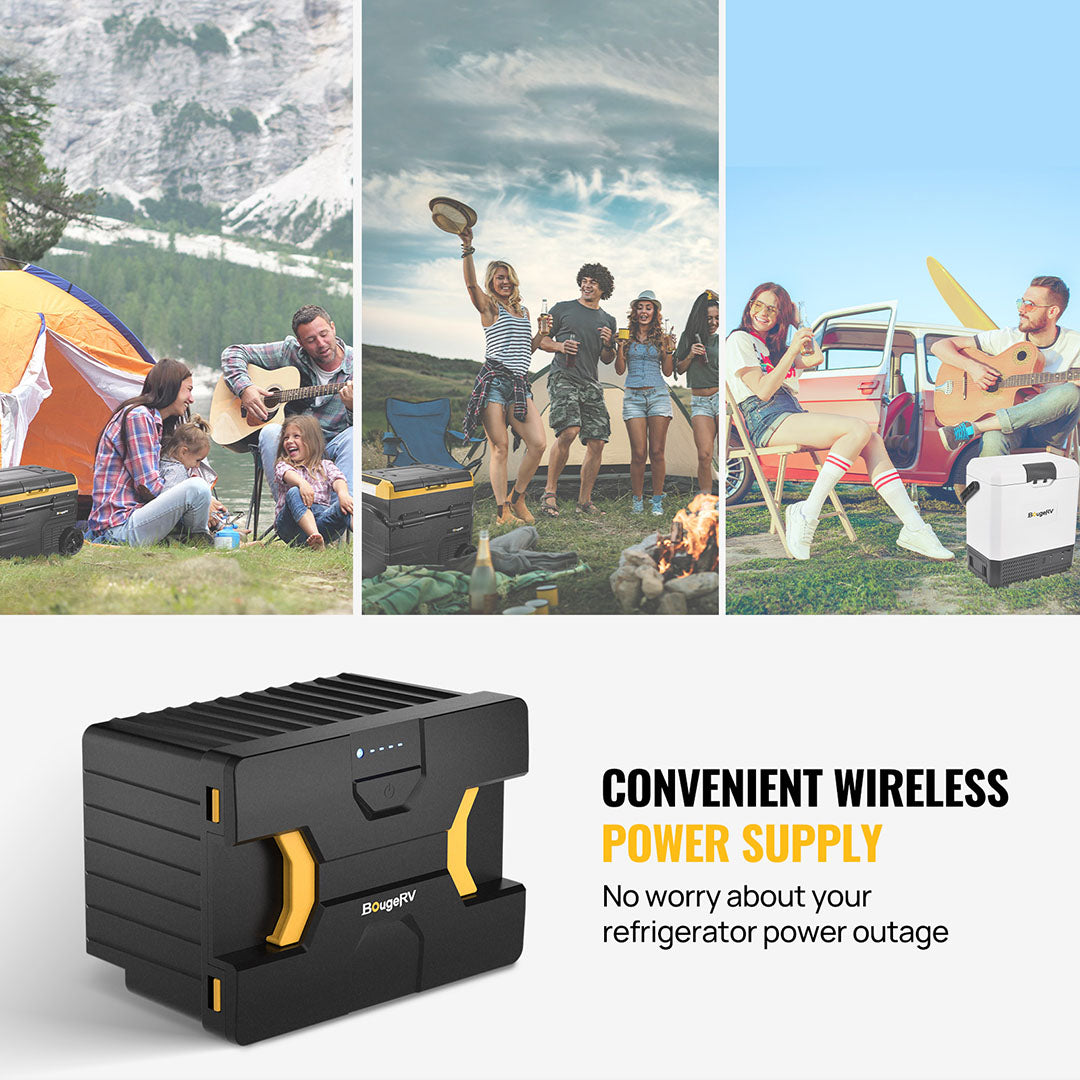 BougeRV Detachable Battery of Dual-Zone Portable Fridge